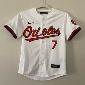 24 Nike Vapor Baltimore Orioles Rookie Holliday 7 Limited Home Jersey Youth S 8
